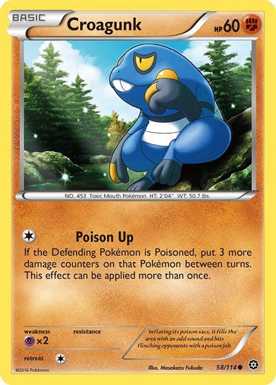 XY - Steam Siege - Common Reverse Holo - Croagunk