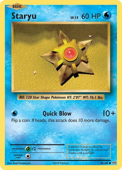 XY - Evolutions - Common Reverse Holo - Staryu