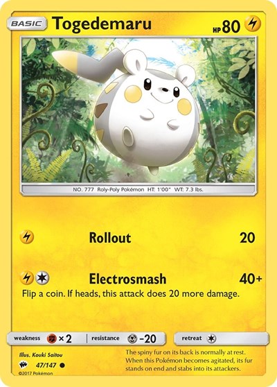 SM - Burning Shadows - Common Reverse Holo - Togedemaru