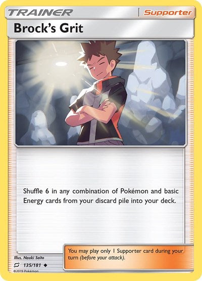 SM - Team Up - Uncommon Reverse Holo - Brocks Grit