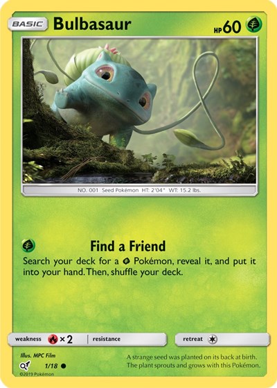 Detective Pikachu - Common Holofoil - Bulbasaur Holo Common