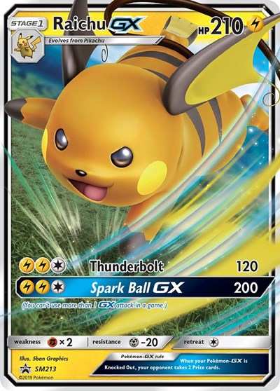 Raichu GX SM213 SM Promos SM213 Promo Holofoil