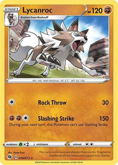 Champion's Path - Holo Rare Holofoil - Lycanroc