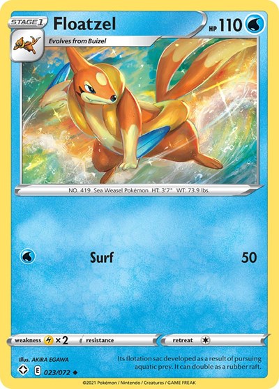 Shining Fates - Uncommon Reverse Holo - Floatzel