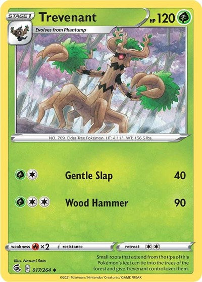 SWSH08: Fusion Strike - Uncommon Reverse Holo - Trevenant