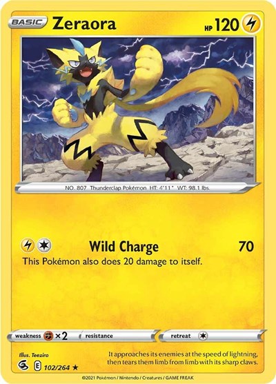 SWSH08: Fusion Strike - Rare Reverse Holo - Zeraora
