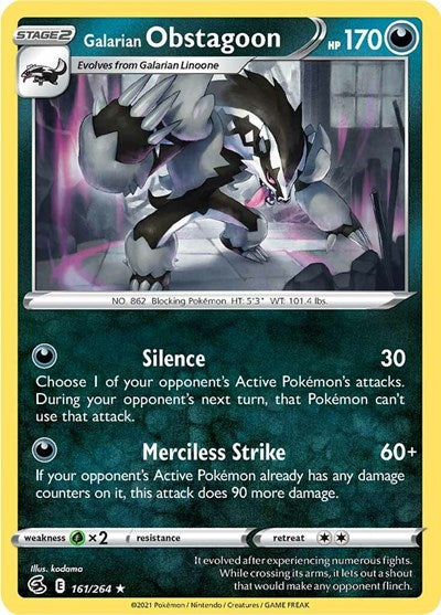 SWSH08: Fusion Strike - Holo Rare Reverse Holo - Galarian Obstagoon