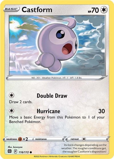 Castform SWSH09: Brilliant Stars 116/172 Common Normal