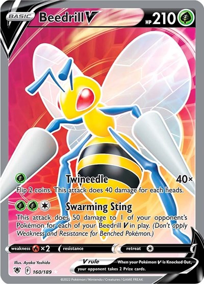Beedrill V Full Art SWSH10: Astral Radiance 160/189 Ultra Rare Holofoil