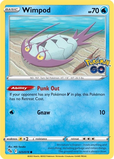 Pokemon GO - Common Reverse Holo - Wimpod