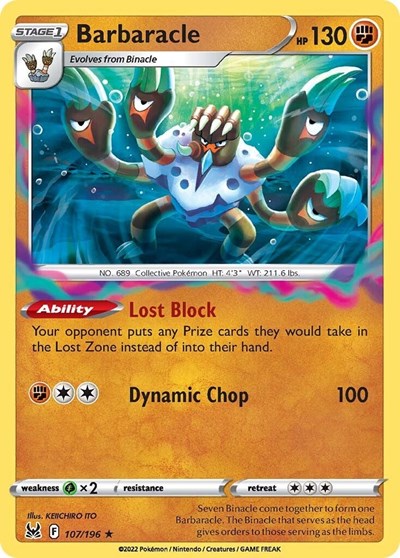 SWSH11: Lost Origin - Holo Rare Reverse Holo - Barbaracle