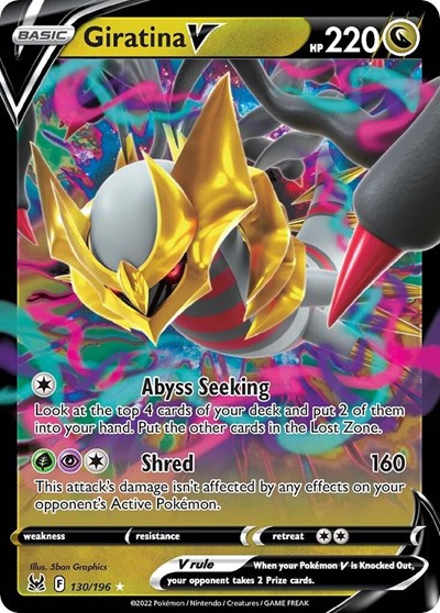 Giratina V SWSH11: Lost Origin 130/196 Ultra Rare Holofoil