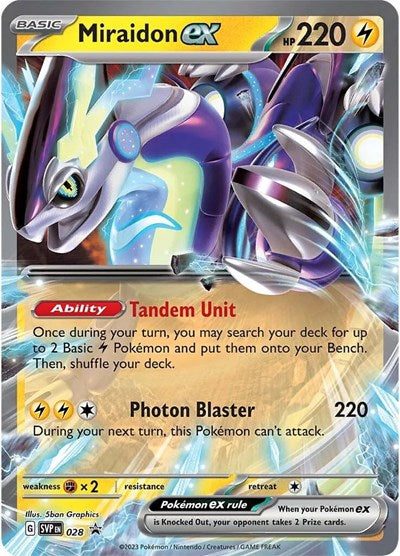 Miraidon ex - 028 SV: Scarlet & Violet Promo Cards 028 Promo Holofoil