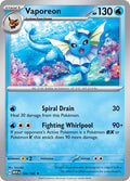 Vaporeon SV: Scarlet & Violet 151 134/165 Rare Holofoil