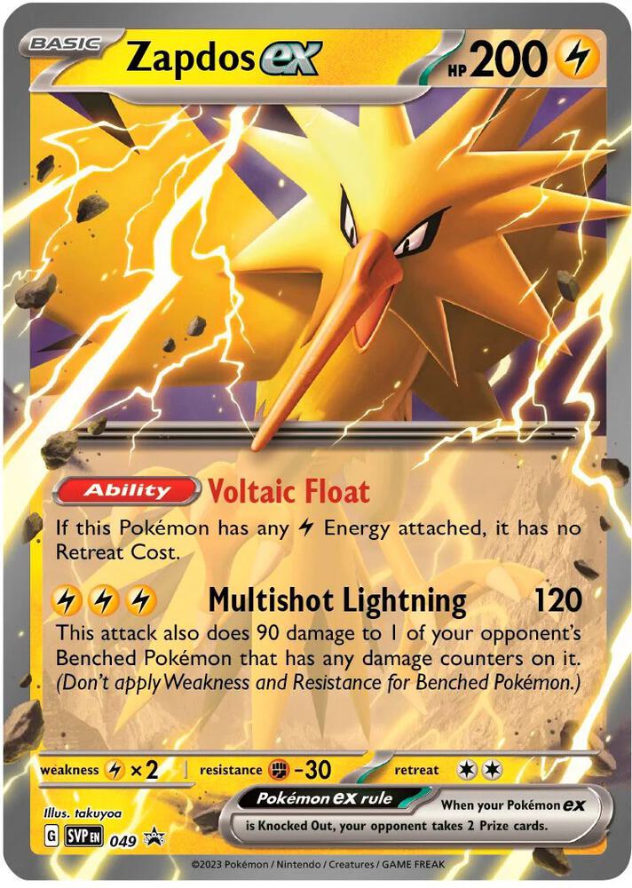 Zapdos ex - 049 SV: Scarlet & Violet Promo Cards 049 Promo Holofoil