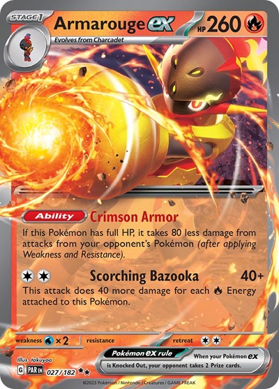 Armarouge ex SV04: Paradox Rift 027/182 Double Rare Holofoil
