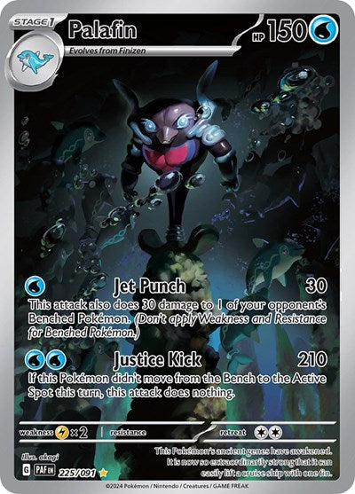 Palafin 225 091 SV: Paldean Fates 225/091 Illustration Rare Holofoil