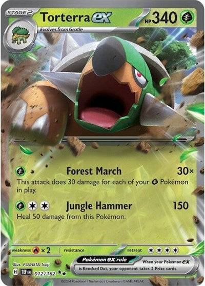 Torterra ex - 012/162 SV05: Temporal Forces 012/162 Double Rare Holofoil