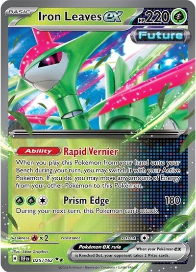 Iron Leaves ex - 025/162 SV05: Temporal Forces 025/162 Double Rare Holofoil