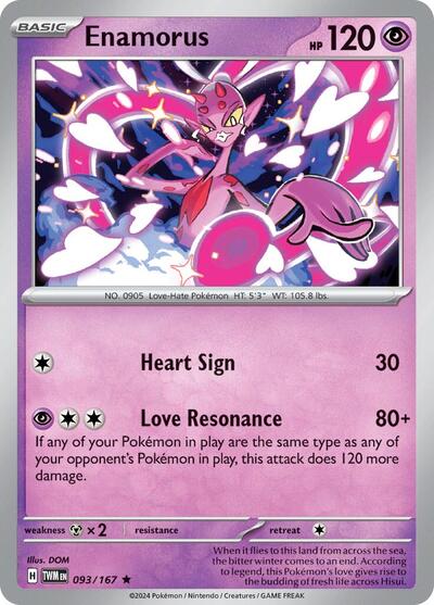 Enamorus - 093/167 SV06: Twilight Masquerade 093/167 Rare Holofoil