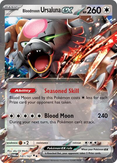 Bloodmoon Ursaluna ex - 141/167 SV06: Twilight Masquerade 141/167 Double Rare Holofoil