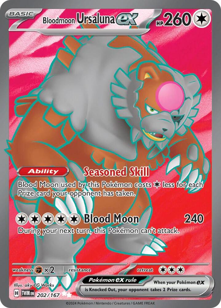Bloodmoon Ursaluna ex - 202/167 SV06: Twilight Masquerade 202/167 Ultra Rare Holofoil