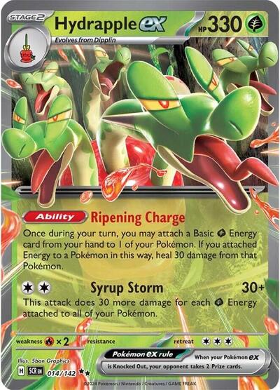 Hydrapple ex - 014/142 SV07: Stellar Crown 014/142 Double Rare Holofoil