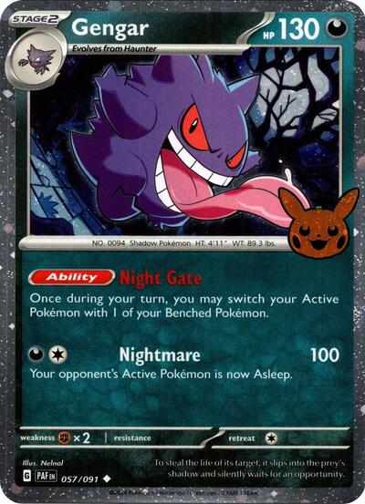 Gengar (Cosmos Holo) Trick or Trade BOOster Bundle 2024 057/091 Holo Rare Holofoil