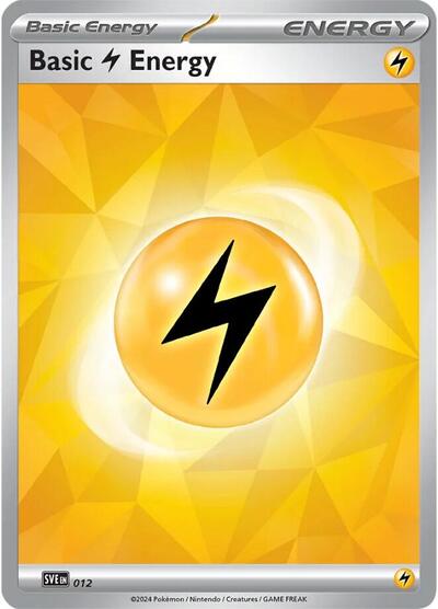 Basic Lightning Energy - 012 SVE: Scarlet & Violet Energies 012 Common Holofoil