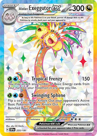 SV08: Surging Sparks - Ultra Rare Holofoil - Alolan Exeggutor ex 225 191