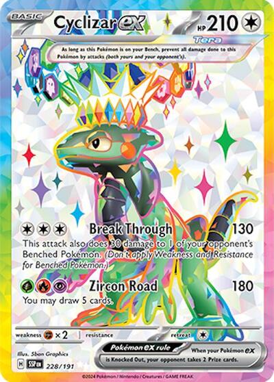 SV08: Surging Sparks - Ultra Rare Holofoil - Cyclizar ex 228 191