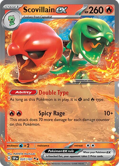 Scovillain ex - 037/191 SV08: Surging Sparks 037/191 Double Rare Holofoil