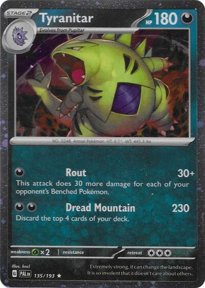 Miscellaneous Cards & Products - Promo Holofoil - Tyranitar 135 193 Cosmo Foil