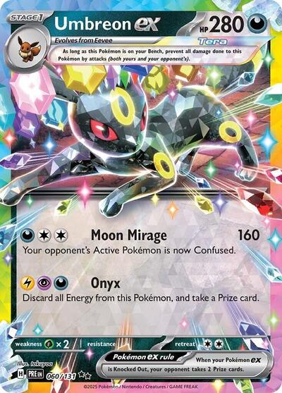 Umbreon ex 060 131 SV: Prismatic Evolutions 060/131 Double Rare Holofoil