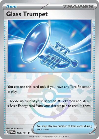 SV: Prismatic Evolutions - Uncommon Holofoil - Glass Trumpet Poke Ball Pattern