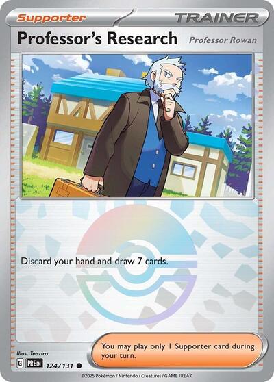 SV: Prismatic Evolutions - Common Holofoil - Professors Research Professor Rowan Poke Ball Pattern