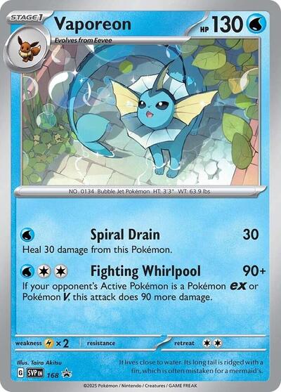 SV: Scarlet & Violet Promo Cards - Promo Holofoil - Vaporeon 168 Cosmos Holo