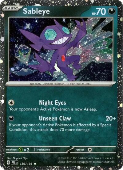 Sableye (Cosmos Holo) Miscellaneous Cards & Products 136/193 Rare Holofoil