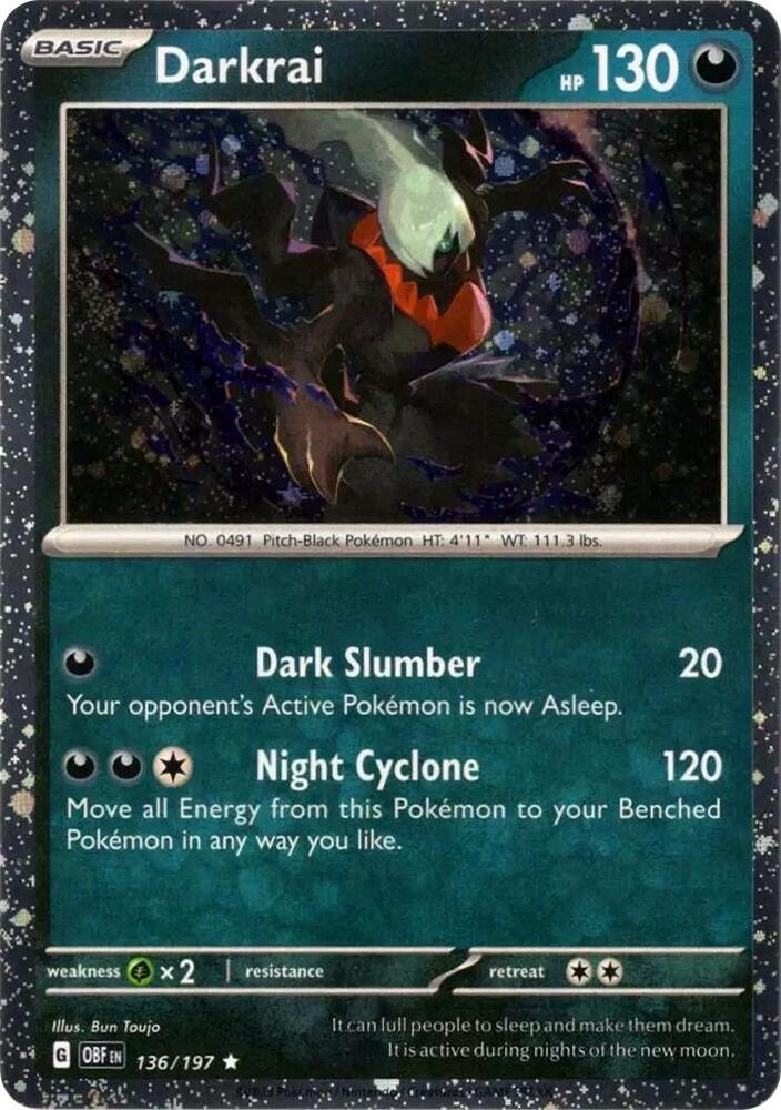 Darkrai (Cosmos Holo) Miscellaneous Cards & Products 136/197 Rare Holofoil