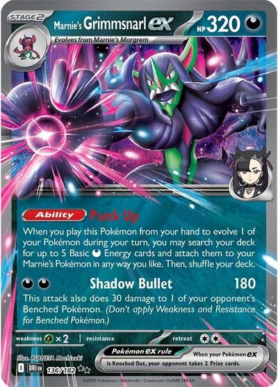 Marnie's Grimmsnarl ex SV10: Destined Rivals 136/182 Double Rare Holofoil