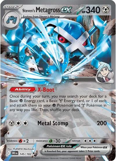 Steven's Metagross ex SV10: Destined Rivals 145/182 Double Rare Holofoil