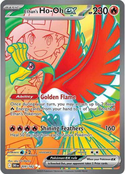 SV10: Destined Rivals - Ultra Rare Holofoil - Ethans Ho Oh ex 209 182