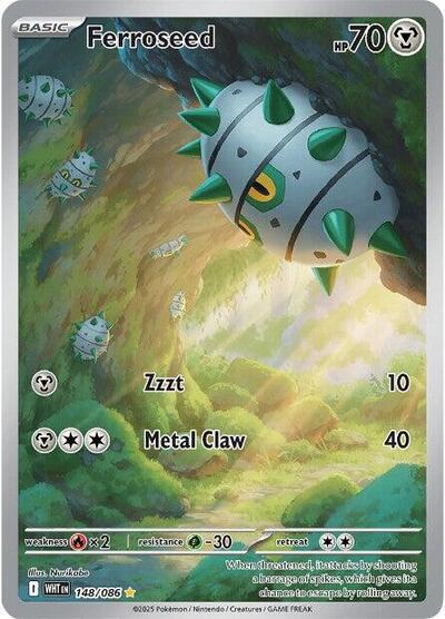 SV: White Flare - Illustration Rare Holofoil - Ferroseed 148 086
