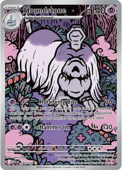 ME01: Mega Evolution - Illustration Rare Holofoil - Houndstone 145 132