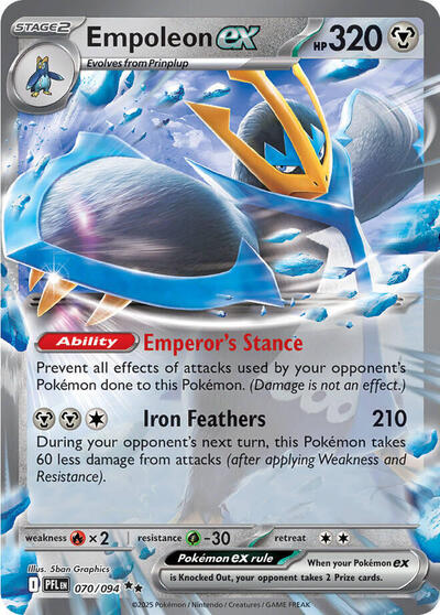 Empoleon ex - 070/094 ME02: Phantasmal Flames 070/094 Double Rare Holofoil