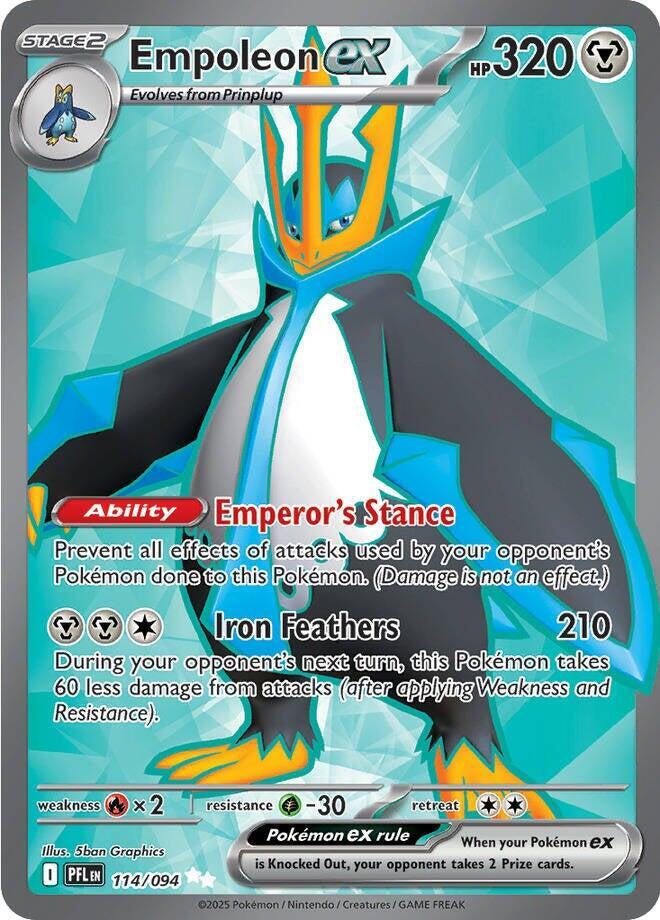 Empoleon ex - 114/094 ME02: Phantasmal Flames 114/094 Ultra Rare Holofoil