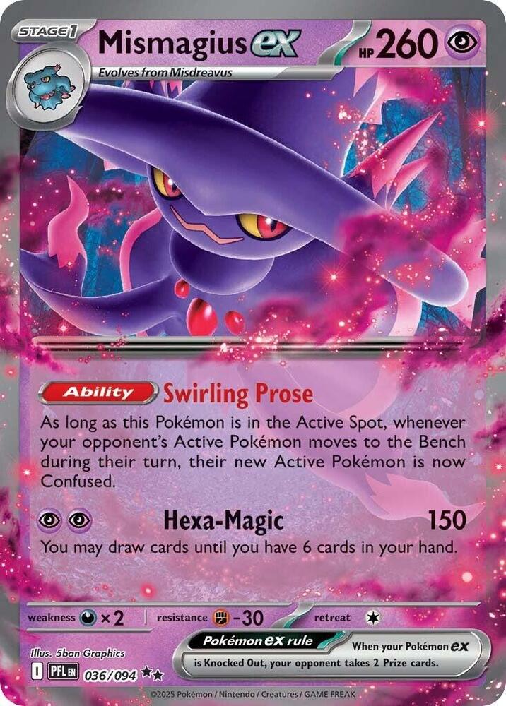 Mismagius ex - 036/094 ME02: Phantasmal Flames 036/094 Double Rare Holofoil