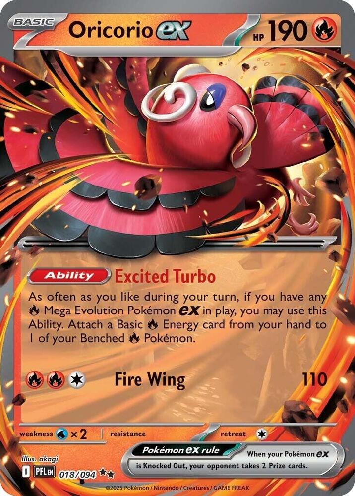 Oricorio ex - 018/094 ME02: Phantasmal Flames 018/094 Double Rare Holofoil