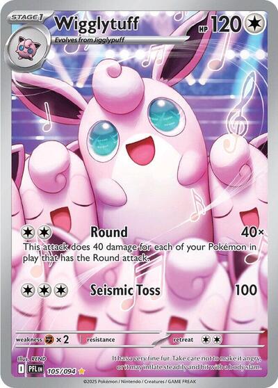ME02: Phantasmal Flames - Illustration Rare Holofoil - Wigglytuff 105 094