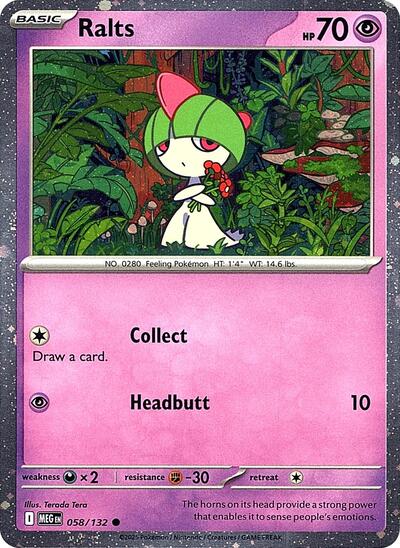 Ralts (Cosmos Holo) Miscellaneous Cards & Products 058/132 Common Holofoil